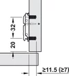 Blum 175H4100 Pánttalp Egyenes Euró Csavaros 