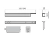 STÍLI 2.0 ÁLLVÁNYRENDSZER FELSŐ RÖGZÍTŐ FALI SZETT 220MM ALUMÍNIUM