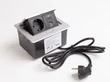IRODABÚTOR TARTOZÉKOK KONNEKTOR ELOSZTÓ MODULBOX MINI - 1×230V + 2xUSB ALUMINIUM