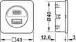 833.73.809 Hafele LOOX 5 24V-os beépíthető USB A-C töltő