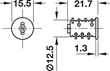 210.41.707 Häfele Symo Cserélhető Cilinderbetét 2db Különböző Nyitású Kulccsal HS3 SH901-950