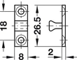 244.20.014 Häfele Állítható Erősséggű Golyós Csappantyú 43mm Réz