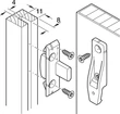 262.49.356 Häfele Pacofix SF/DF-L panelrögzítő