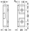 262.51.380 Häfele Pacofix DF Panelrögzítő