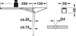 287.41.951 Häfele Konzol Lehajtható Rugós Rögzítéssel 280mm Cink