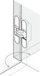 341.24.315 Häfele Mini Tectus Állítható Rejtett Pánt 14x72mm Fekete
