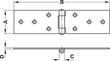 354.31.922 Häfele Zsanér Pánt 60x25mm Félszéles Szegecselt Csappal