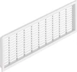 571.55.343 Szellőzőrács 230x68mm fehér