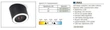 LED VILÁGÍTÁS UNIKA 4.5W 2700-4000K 24V DC D=75mm DUPLA USB PORTTAL (MAX. 24.5W) FEKETE