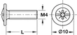 022.45.225 Metrikus csavar M4x22
