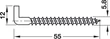 057.02.912 Kampós csavar 55 mm