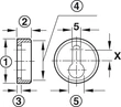 290.51.720 Keretfüggesztő  20x10mm fehér műanyag