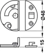 642.48.921 Asztallap összehúzó 48mm excenteres cink