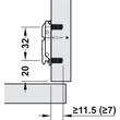Blum 175H4100 Pánttalp Egyenes Euró Csavaros 