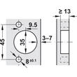 BLUM 71B358E Clip-Top BLUMOTION Ráütődő Kivetőpánt 110°, expando