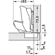 BLUM 71B7550.D Clip-Top BLUMOTION Vastagajtó Ráütődő Kivetőpánt 125°, csavaros