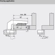 BLUM 71B9950 Clip-Top BLUMOTION Ráütődő Pillér Kivetőpánt 95°, csavaros