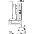 BLUM 71B3550 Clip-Top BLUMOTION Ráütődő Kivetőpánt 110°, csavaros 
