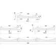 FALI PANEL LEGATO LONDON KÉK (UNI TM0153) ZÁRÓ PROFIL 2750x122x18MM