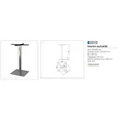 BISZTRÓ ASZTALLÁB 33118 BISZTRÓLÁB 720 mm, TALP: 380x380mm ACÉL