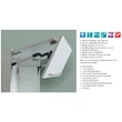 FDS FELNYÍLÓ FDS TST VÍZSZINTES HARMONIKA FELNYÍLÓ VASALAT 650-729mm; 11,5-19,8kg-ig FEHÉR