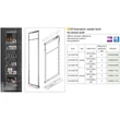 BELSŐ FÉMRÁCS CE1605 120 KG KAMRAPOLC VASALAT 1440/1900x487mm SZÜRKE