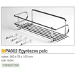 Forest FÜRDŐSZOBAI TÁROLÓ PA002 EGYRÉSZES POLC 260×80×100 mm KRÓM - 10006207390