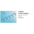 Forest FÜRDŐSZOBAI TÁROLÓ PAG05 5 RÉSZES FOGASSOR 345×55×32 mm KRÓM - 10006207410