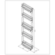 BELSŐ FÉMRÁCS ELQGM155SX BALOS OLDALLAPRA SZERELHETŐ 107×1700×468mm ANTRACIT