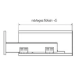 SLIM DUPLAFALÚ FIÓKOLDAL DF-C 550mm ANTRACIT