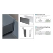 SLIM DUPLAFALÚ FIÓKOLDAL DF-B/DF-C FIÓKRENDEZŐ PANEL H=105mm, 1100mm ANTRACIT