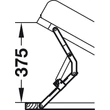 274.01.830 Häfele Ágyvasalat állítható fejtámla vasalat 375mm cink