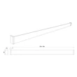 KÜLSŐ FÉMRÁCS "PRATIKA" FALIPROFIL 3 DB AKASZTÓVAL 900x40x22MM FEKETE