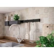 KÜLSŐ FÉMRÁCS "PRATIKA" FALIPROFIL 3 DB AKASZTÓVAL 900x40x22MM FEKETE