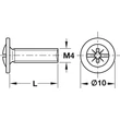 022.45.154 Metrikus csavar M4x15 Big