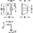 109.94.901 Fogantyú adapter 45x20mm króm