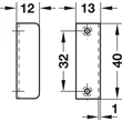 239.41.013 Zárlemez 40x12mm