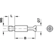 262.27.047 Minifix csap S100 B 24/M6/8mm