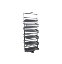 GARDRÓB SZERELVÉNY HOME BOX FORGATHATÓ CIPŐTARTÓ ÁLLVÁNY KERET 705x1633 MM, ACÉLSZÜRKE