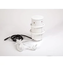 IRODABÚTOR TARTOZÉKOK KONNEKTOR ELOSZTÓ MODULBOX IVH - 2x230V + 2xUSB + 1xHDMI FEHÉR