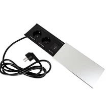 IRODABÚTOR TARTOZÉKOK KONNEKTOR ELOSZTÓ MODULBOX III - 2x230V + 1xUSB (5V/2A) ALUMÍNIUM