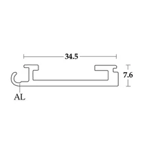 Forest REDŐNY RENDSZER 3708 ALUMÍNIUM VÉGZÁRÓ PROFIL 34,5x7,6mm   2,6m EZÜST - 10015900040