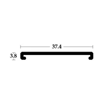 Forest REDŐNY RENDSZER 0702 PVC TAKARÓ PROFIL 3708 VÉG 37,4x3,8mm   2,6m EZÜST - 10015900042