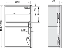 Blum Aventos HF TOP 22F2500 TF2700-13500