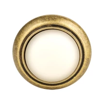 TULIP Gomb Gipa óarany/fehér porcelán + csavarok