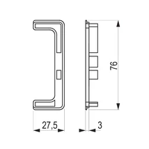 DEMOS Gola profilok Gola végzáró C profilhoz nyitott alumínium J+B szett - 313758