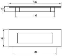 DEMOS Süllyesztett fogantyúk Pesara 128 szatén króm - 37781