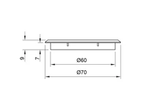 IRODABÚTOR KIEGÉSZÍTŐ KÁBELKIVEZETŐ ART913 HASÍTOTT ÁTM: 60mm ANTRACIT