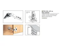 BÚTORPÁNT FDS C82 CSILLAPÍTOTT KLIPPES +30 FOKOS FÉLIG RÁÜTŐDŐ PÁNT+PÁNTNYAK TAKARÓ NIKKEL