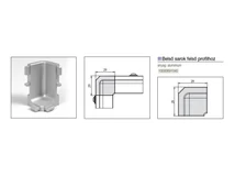Forest GOLA PROFILRENDSZER BELSŐ SAROK 29x29mm ALUMÍNIUM - 10000691040